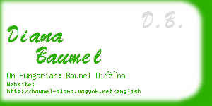 diana baumel business card